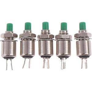 VELUNE Pièces de rechange Micro-interrupteurs 5 pièces/lot 5mm ressort momentané Micro interrupteur à bouton-poussoir 0.5A DS-402 (Color : Green) - Publicité