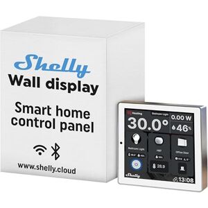 Shelly Wall Display Blanc   Panneau de contrôle pour Maison Intelligente avec Interrupteur de Relais   Écran Tactile  Alexa, Google Home   App iOS Android   Capteur température, humidité & LUX - Publicité