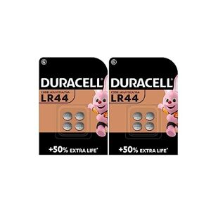 Duracell 8 x  LR44 (2 ampoules de 4 batteries) 8 piles (A76/V13GA/76A) - Publicité