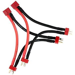 FLY RC 2 pcs Deans T Plug Connecteur Série Conduit avec 14awg Fil De Silicone Une Femelle à 2 Mâle Connecteurs pour RC Lipo Batterie - Publicité