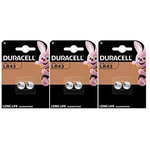 Duracell 6 x  LR43 186 V12GA (3 ampoules de 2 batteries) 6 piles - Publicité