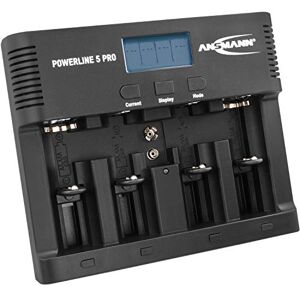 Ansmann Chargeur de piles Powerline 5 Pro (1 pce) – Station de charge pour 1 à 4 piles NiMH – Chargeur pour piles avec fonctions charge, décharge, refresh et test - Publicité