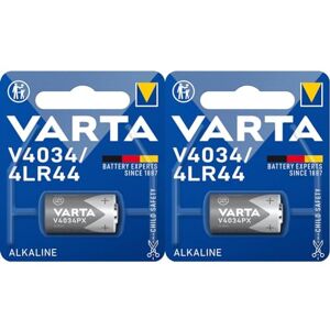 Varta Batteries Electronics V4034PX/4LR44 Alkaline Battery 1-Pack, Battery in Original Blister Pack of 1 (Lot de 2) - Publicité