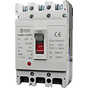 CZAOINCU Interrupteur automatique 3P DC750V 63-1250A DC solaire boîtier moulé disjoncteur MCCB Protection contre les surcharges interrupteur protecteur for solaire photovoltaïque PV (Color : 350a, Size : 3P - Publicité