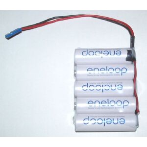 Panasonic 124268 eneloop Series F1x5 Graupner Lot de 5 câbles Mignon (AA) Connecteur NiMH 6 V 1900 mAh - Publicité