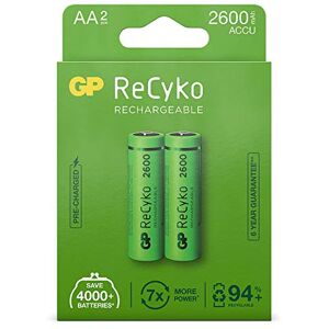 GP 1x2  ReCyko NiMH Batteries AA 2600mAH, Haute capacité - Publicité