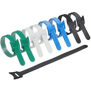 Haus Projekt Attache Cable Réutilisables, 100pcs 150x12mm, Serre Cable Management, Organisateur Bureau Sangle Scratch, Cordon Fixation, Collier de Serrage, Range Cable Bureau, Noir, Gris, Vert, Bleu - Publicité