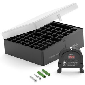 Ansmann Boîtier de Batterie  avec testeur AAA Micro, AA Mignon & Blocs 9V boîtier à Piles pour la Protection et Le Transport de 48 Piles boîtier de Batterie & boîtier de Pile pour Rangement - Publicité