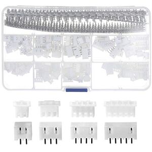 Gasea 560pcs 2.54mm Dupont Connecteur Boîtier Broches à Sertir Mâle/Femelle Adaptateur Assortiment Connecteur Blanc - Publicité