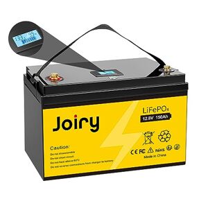 Joiry LiFePO4 12V 150AH Lithium Batterie Rechargeable avec Plus de 5000 Fois Faible Cycle et BMS Protection pour Camping-Cars, Bateaux, Systèmes Solaires éoliens - Publicité