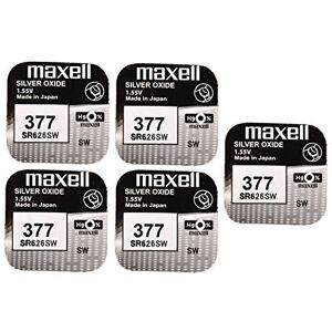 Maxell 5 x  SR626SW SR626 AG4 377 1.55v Watch Batteries by - Publicité