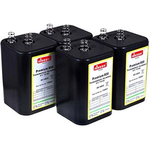 akku-net Nissen Original 6 V Bloc de Rechange pour Batterie Lanterne IEC 4R25 Lot de 4, Charbon de Zinc, 6 V - Publicité