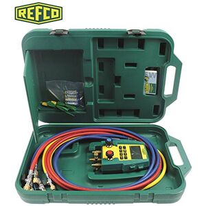 Gastroteileshop REFCO DIGIMON-SE-3-PLUS-CA Aide au montage Connecteur 1/4" SAE 2 voies psi/bar/MPa/kPa pour 49 réfrigérants 1 4 x piles 1,5 V AA - Publicité