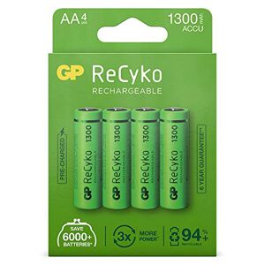 GP 1x4  ReCyko NiMH Batteries AA 1300mAH, Ready to Use - Publicité