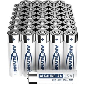 Ansmann Lot de Piles alcalines Mignon AA (40 pces) – Piles LR6 idéales pour Les appareils du Quotidien (Clavier, Horloge Murale, Manette Xbox, etc.) – Piles AA 1,5V garanties sans métaux Lourds - Publicité