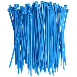 OSXCAUES collier de serrage plastique,serre cable plastique，100 Pièces de Bride en Plastique 100 mm x 2,5 mm Bride en Nylon Bleu 8 kg Résistance à la Traction Brides Pour Câbles - Publicité