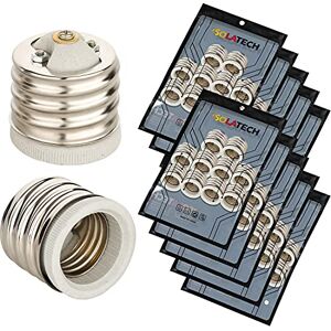 ISOLATECH 100pcs E40 à E27 Douille d'adaptateur pour E27 douille de lampe LED convertisseur pour lampes à économie d'énergie (max. 250V/2A) ampoules cuisine salle de bain résistant à la chaleur - Publicité