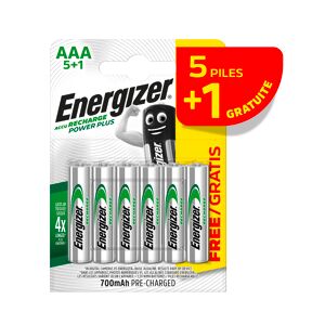 Energizer Accu rechargeable Energizer Power Plus HR03 AAA- Blister de 6 accus Vert