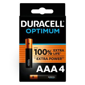 Duracell Pile Alcaline AAA - LR03 Duracell Optimum - Blister de 4