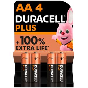 Duracell Pile Alcaline AA LR06 Duracell Plus - Blister de 4