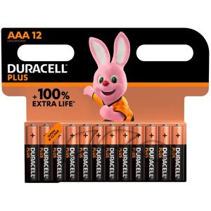 Duracell Pile Alcaline AAA LR03 Duracell Plus 1,5V - Blister de 12