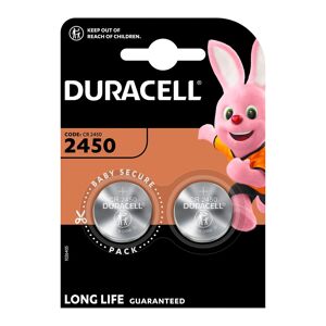 Duracell Pile bouton lithium Duracell spéciale 2450 3 V, lot de 2 (CR2450) Gris