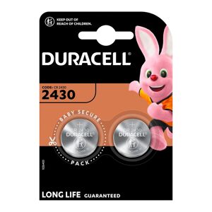 Duracell Pile bouton lithium Duracell spéciale 2430 3 V, lot de 2 (CR2430) Jaune