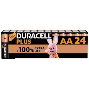 Duracell piles alcalines AA Plus, 1.5 V LR6 MN1500, paquet de 24 - Publicité