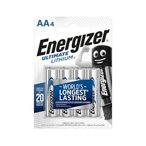 Energizer pile Au Lithium Aa 1.5 V Ultimate 4-blister