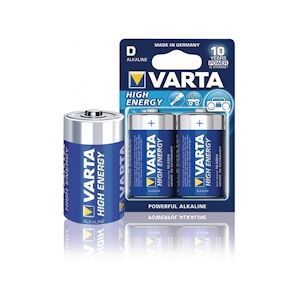 Varta piles Alcalines D 1.5 V High Energy 2-blister