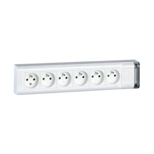 Rallonge Multiprises LEGRAND 4 Ports 3M Rotatif - Blanc et Gris