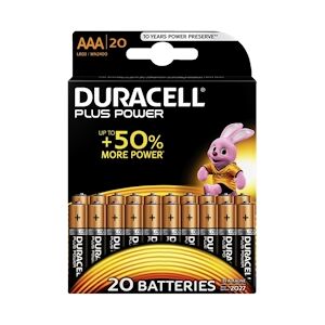 Duracell piles AAA x20 PLUS