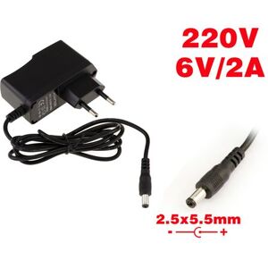 Non communiqué KALEA-INFORMATIQUE Alimentation secteur 220V vers 6V DC 2A avec connecteur 2,5mm x 5,5mm (diamètres interne/externe) - Publicité