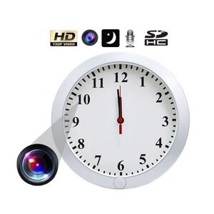 Non communiqué Horloge Caméra Espion Détecteur De Mouvement Nocturne IR Espionnage HD 720P + SD 4Go YONIS - Publicité