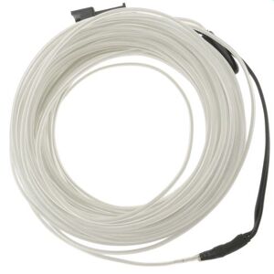 BEMATIK 1.3mm câble électroluminescent blanc 5m câble spiralé avec batterie Blanc - Publicité