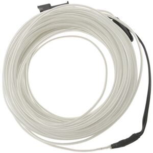 BEMATIK Électroluminescent câble 5m 3.2mm transparent blanc enroulé câble avec la batterie Blanc - Publicité