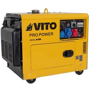 Non communiqué Groupe électrogène VITO 8 KVA 6500W Diesel silencieux Jaune - Publicité