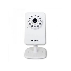Fotocamera IP approx! APPIP03HDP2P HD IR P2P micro SD Wifi Bianco - Publicité