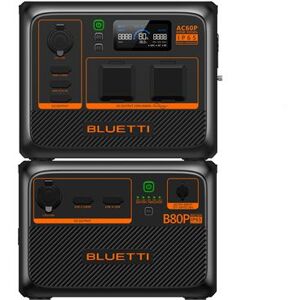 Non communiqué BLUETTI AC60P IP65 Générateur Électrique avec B80P IP65 Batterie d'Extension,1310Wh Batterie LiFePO4, 2 Sorites CA 600W (1200W Puissance de levage), AC60,EB70 version améliorée Gris - Publicité