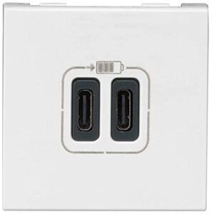 Chargeur 2 USB MOSAIC type-C 3A 2 modules 230V blanc - LEGRAND - 077590 Noir - Publicité