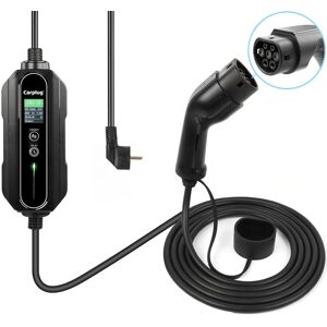 Carplug chargeur mobile Helectron S216 - 5m - 6 a 16A ? Type 2 ? 3,7kW ? Prise domestique