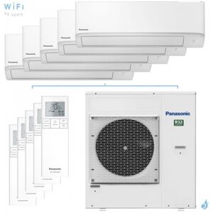 Penta split PANASONIC Mural TZ CU-5Z90TBE 9kW tailles 20 + 20 + 25 + 25 + 35 CS-TZ20ZKEW (x2) + CS-TZ25ZKEW (x2) + CS-TZ35ZKEW - Publicité