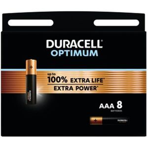 Duracell Piles Alkaline Optimum AAA X8