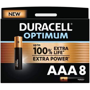 Duracell Piles Alkaline Optimum AAA X8