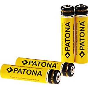 PATONA 4x Piles Rechargeables AAA LR3 900mAh