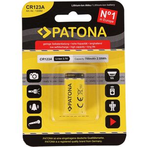 PATONA Pile Rechargeable CR123A 700mAh 3.7V 2.59Wh