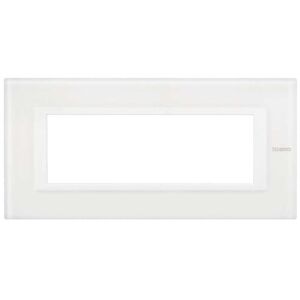 Bticino Axolute Plaque 6 Modules Verre Blanc HA4806VBB