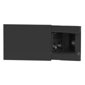 4Box Prise coulissante 4box hide à 3 modules avec prise à 2 pôles et prise tv/sat gris foncé