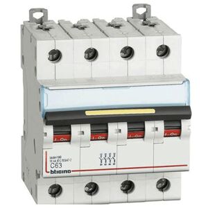 Bticino interrupteur magnétothermique -4P C 63A 16kA 4 modules FT84C63 - Publicité