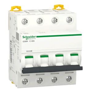 Schneider Interrupteur magnétothermique Schneider 4P 40A 10KA C 4 modules A9F89440